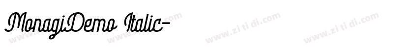 MonagiDemo Italic字体转换 MonagiDemo Italic字体转换